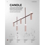 FANEUROPE LED-CANDLE-PL5 | Candle-FE Faneurope visiace svietidlo Luce Ambiente Design vedenie je možné zkrátiť 1x LED 1900lm 4000K bronzová, opál