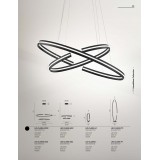 FANEUROPE LED-CLARKE-S80 | Clarke-FE Faneurope visiace svietidlo Luce Ambiente Design 1x LED 4500lm 4000K čierna, opál