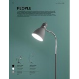 FANEUROPE I-PEOPLE-L BCO | People Faneurope stolové svietidlo Luce Ambiente Design 52cm prepínač flexibilné 1x E27 chróm, biela