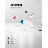 FANEUROPE LDT055ARK-SILVER | Arkimede Faneurope stolové svietidlo Luce Ambiente Design 36cm prepínač flexibilné 1x E14 nikel, strieborný