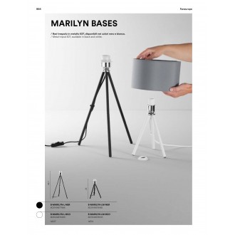 FANEUROPE B-MARILYN-L-BCO | FanEurope-Mix Faneurope stolové svietidlo Luce Ambiente Design 42,7cm prepínač 1x E27 biela, chróm