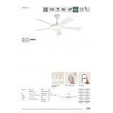 FARO 33803WP | Saona Faro svietidlo s ventilátorom stropné 1x LED 3000 - 4000 - 6000K matný biely, opál