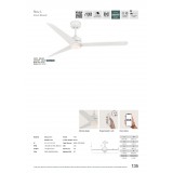 FARO 33722WP | Nuu Faro svietidlo s ventilátorom stropné 1x LED 600lm 3000K matný biely, opál