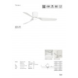 FARO 33471N-3 | Pemba Faro svietidlo s ventilátorom stropné 1x LED 800lm 3000K jasná biela, opál