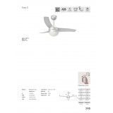FARO 33416 | Easy-FA Faro svietidlo s ventilátorom stropné 2x E27 sivé, opál