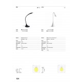 FARO 52057 | Lena-FA Faro stolové svietidlo 48,5cm 1x LED 300lm 4000K jasná biela, priesvitná