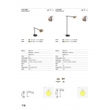 FARO 29399 | Loop-FA Faro stojaté svietidlo 125cm 1x LED 600lm 2700K matná čierna, priesvitná, Ash Tree