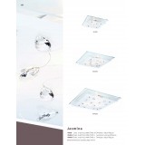 GLOBO 40408-3 | Jasmina Globo stropné svietidlo 3x E27 chróm, zrkalový, opál