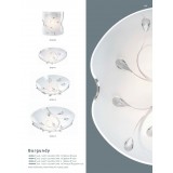 GLOBO 40404-3 | Burgundy Globo stropné svietidlo 3x E27 matný nikel, biela, priesvitné