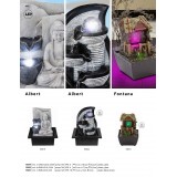 GLOBO 93022 | Globo izbová fontána svietidlo meniace farbu 4x LED sivé, čierna, kameň