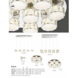 GLOBO 49350D5 | Amur Globo stropné svietidlo regulovateľná intenzita svetla 1x LED 4580lm 4000K chróm, priesvitné