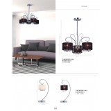 ITALUX MTM1583/1 | Span Italux stolové svietidlo 44cm 1x E14 chróm, čierna, priesvitné