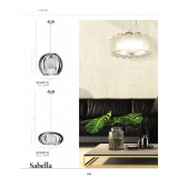 ITALUX MD16092-1B | Sabella Italux visiace svietidlo 1x E27 chróm, biela