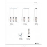 ITALUX MTM1850-1 | Halo-IT Italux stolové svietidlo 46cm prepínač na vedení 1x E27 biela, chróm