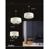 ITALUX MA05101W-002 | Mulber Italux stenové svietidlo 2x E14 chróm, biela, priesvitné