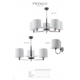 JUPITER 1407 TW 3 G | Twingo Jupiter luster svietidlo 3x E27 chróm, grafit, biela