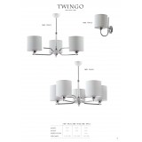 JUPITER 1404 TW 3 B | Twingo Jupiter luster svietidlo 3x E27 chróm, biela