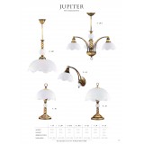 JUPITER 6 JG | JupiterJ Jupiter stolové svietidlo 47cm prepínač na vedení 1x E27 patinovaná meď, biela