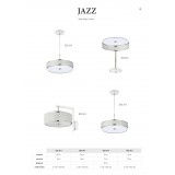 JUPITER 1209 JA G S | Jazz Jupiter stolové svietidlo 47cm prepínač na vedení 2x E14 strieborný, chróm, biela