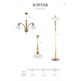 JUPITER 1 JP | JupiterJ Jupiter stojaté svietidlo 152cm nožný vypínač 1x E27 patinovaná meď, biela