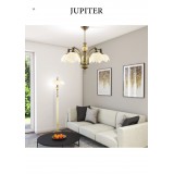 JUPITER 7 JN | JupiterJ Jupiter stolové svietidlo 40cm prepínač na vedení 1x E14 patinovaná meď, biela