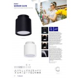 KANLUX 24362 | Sonor Kanlux stropné svietidlo kruhový 1x GU10 + 1x LED 100lm čierna