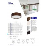 KANLUX 23123 | Jasmin-K Kanlux stenové, stropné svietidlo kruhový 1x E27 biela dub, biela