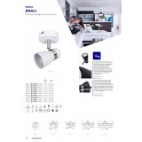KANLUX 28760 | Enali Kanlux stenové, stropné svietidlo otočné prvky 1x GU10 biela