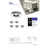 KANLUX 24416 | Soren Kanlux zabudovateľné svietidlo kruhový Ø90mm 1x GU10 + 1x LED 250lm priesvitné, studené biele svetlo