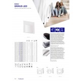 KANLUX 33320 | Erinus Kanlux zabudovateľné svietidlo štvorec 75x75mm 1x LED 15lm 3000K biela