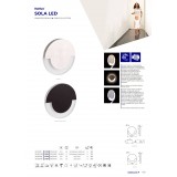 KANLUX 23100 | Kanlux-Sola Kanlux zabudovateľné svietidlo kruhový Ø70mm 1x LED 13lm 3000K zušľachtená oceľ, nehrdzavejúca oceľ, priesvitné