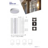 KANLUX 33349 | Beno Kanlux stenové, stropné svietidlo štvorec 1x LED 1400lm 4000K IP54 grafit, biela