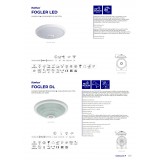 KANLUX 18120 | Fogler Kanlux stenové, stropné svietidlo - FOGLER DL-240O - kruhový pohybový senzor 2x E27 biela
