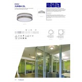KANLUX 8980 | Jurba Kanlux stenové, stropné svietidlo kruhový 2x E27 IP44 IK10 UV chrom, matné, biela