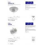 KANLUX 70524 | Hermi Kanlux stenové, stropné svietidlo 1x E27 IP54 IK06 sivé