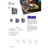 KANLUX 33752 | Duli Kanlux stenové svietidlo štvorec 1x LED 270lm 4000K IP54 antracit