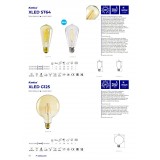 KANLUX 33513 | E27 7W -> 55W Kanlux Edison ST64 LED svetelný zdroj filament 725lm 4000K 320° CRI>80