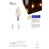 KANLUX 29617 | E14 2,5W -> 25W Kanlux sviečka C35 LED svetelný zdroj filament - XLED C35E14 2,5W-WW - 250lm 2700K 320° CRI>80