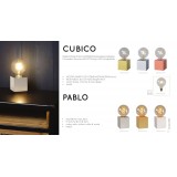 LUCIDE 20500/05/01 | Cubido Lucide stolové svietidlo 19cm prepínač na vedení 1x LED 500lm 2700K mosadz