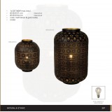 LUCIDE 78584/25/30 | Tahar Lucide stolové svietidlo 31cm prepínač 1x E27 čierna, zlatý