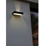 LUTEC 6939501330 | LUTEC-Connect-Fadi Lutec stenové múdre osvetlenie tehla pohybový senzor slnečné kolektorové / solárne, ovládanie hlasom, regulovateľná intenzita svetla, nastaviteľná farebná teplota, na diaľkové ovládanie 1x LED 800lm 2700 <-> 650