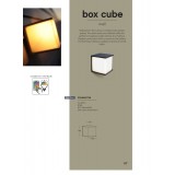 LUTEC 5184601118 | Box-Cube Lutec stenové svietidlo kocka 1x E27 IP44 antracitová sivá, opál