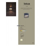 LUTEC 5193201118 | Lotus-LU Lutec stenové svietidlo 1x LED 500lm 3000K IP54 antracitová sivá, priesvitná