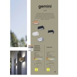 LUTEC 5189102118 | Gemini Lutec stenové svietidlo tehla 1x LED 700lm 4000K IP54 antracitová sivá, priesvitné