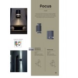 LUTEC 5604101118 | Focus-LUT Lutec stenové svietidlo oblúkový 1x GU10 IP44 antracitová sivá, priesvitné