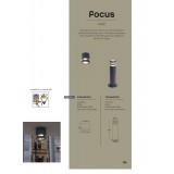 LUTEC 6304201118 | Focus-LUT Lutec stropné svietidlo hriadeľ 1x GU10 IP44 tmavošedá, priesvitné