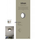 LUTEC 6336201118 | Titan Lutec stenové, stropné svietidlo kruhový 1x E27 IP54 tmavošedá, opál
