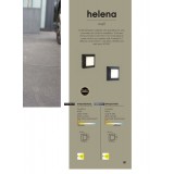 LUTEC 6402101118 | Helena-LU Lutec stenové svietidlo štvorec 1x LED 200lm 4000K IP54 tmavošedá, opál