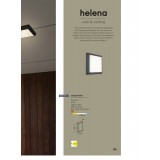 LUTEC 5102101118 | Helena-LU Lutec stenové, stropné svietidlo štvorec 1x LED 1500lm 4000K IP54 tmavošedá, opál
