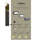 LUTEC 5191605012 | Helena-LU Lutec stenové svietidlo obdĺžnik 1x LED 450lm 3000K IP54 matná čierna, opál